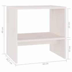 VidaXL 808055 comodino Bianco - Vista aggiuntiva 8
