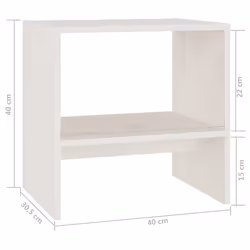 VidaXL 808056 comodino Bianco - Vista aggiuntiva 8