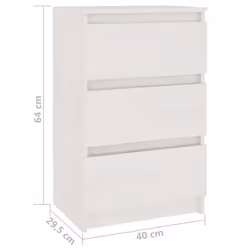 VidaXL 808085 comodino Bianco - Vista aggiuntiva 7