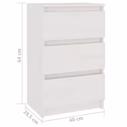 VidaXL 808086 comodino Bianco - Vista aggiuntiva 7