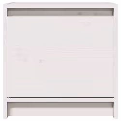 vidaXL Comodini 2 pz Bianchi 40x30,5x40 cm in Legno Massello di Pino - Vista aggiuntiva 3