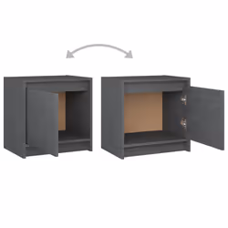 VidaXL 808118 comodino Grigio - Vista aggiuntiva 8
