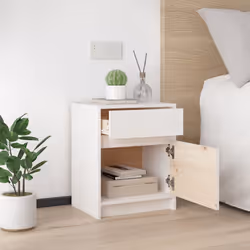 VidaXL 808125 comodino Bianco - Vista aggiuntiva 4