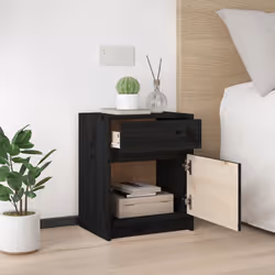 VidaXL 808132 comodino Nero - Vista aggiuntiva 4