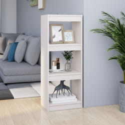 Libreria/Divisorio, Scaffale Bianco 40x30x103, 5 cm Legno Massello di Pino Vidaxl