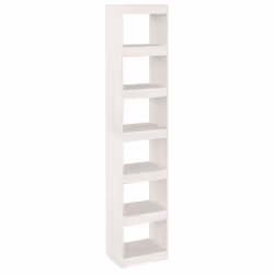vidaXL Libreria/Divisorio Bianco 40x30x199cm in Legno Massello di Pino - Vista aggiuntiva 2