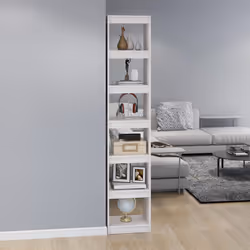 vidaXL Libreria/Divisorio Bianco 40x30x199cm in Legno Massello di Pino - Vista aggiuntiva 3