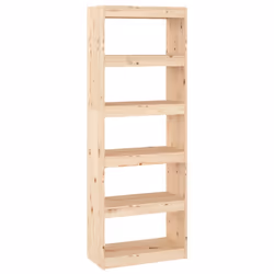 vidaXL Libreria/Divisorio Grigio 60x30x167,5 cm in Massello di Pino - Vista aggiuntiva 2