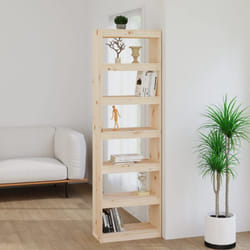 Libreria elegante e anticata da 6 ripiani in legno massello vari colori colore : Marrone Chiaro