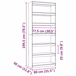 VidaXL 808203 libreria soggiorno - Vista aggiuntiva 8