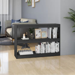 Libreria/Divisorio, Scaffale Grigio 100x30x71, 5 cm in Legno Massello di Pino Vidaxl