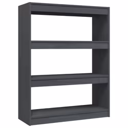 vidaXL Libreria/Divisorio Grigio 100x30x103 cm in Massello di Pino - Vista aggiuntiva 2
