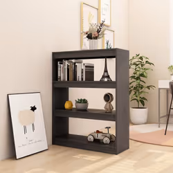 vidaXL Libreria/Divisorio Grigio 100x30x103 cm in Massello di Pino - Vista aggiuntiva 3