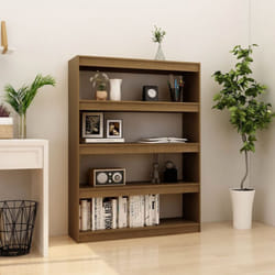 Libreria/Divisorio, Scaffale Marrone Miele 100x30x135, 5 cm Legno di Pino Vidaxl