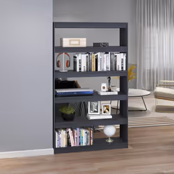 vidaXL Libreria/Divisorio Grigio 100x30x167,5 cm in Massello di Pino - Vista aggiuntiva 3