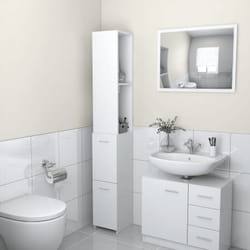 Vidaxl - Mobile da Bagno, Armadietto da Bagno Bianco 25x26,5x170 cm in Legno Multistrato 1883