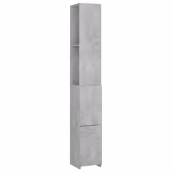vidaXL Armadietto Bagno Grigio Cemento 25x26,5x170cm Legno Multistrato - Vista aggiuntiva 2