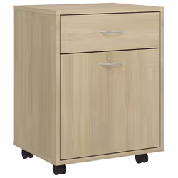 vidaXL Armadietto con Ruote Rovere Sonoma 45x38x54cm Legno Multistrato - Vista aggiuntiva 2