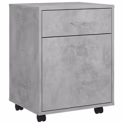 Mobiletto con Ruote Grigio Cemento 45x38x54cm Legno Multistratocod mxl 127666
