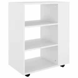Mobiletto con Rotelle Bianco 60x35x75cm in Legno Ingegnerizzatocod mxl 79184