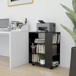 Vidaxl - Mobiletto con rotelle con 3 ripiani vari colori disponibili colore : Nero