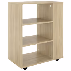 Mobiletto con Ruote Rovere Sonoma 60x35x75 cm Legno Multistratocod mxl 127806