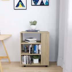 Mobiletto con Ruote Rovere Sonoma 60x35x75 cm Legno Multistratocod mxl 127806