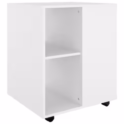 vidaXL Mobiletto con Ruote Bianco 60x53x72 cm in Legno Multistrato - Vista aggiuntiva 2