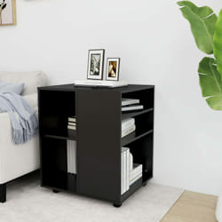 Vidaxl - Mobile libreria con rotelle e 2 ripiani aperti vari colori disponibili colore : Nero