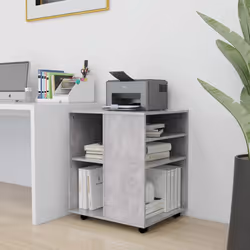 Mobiletto con Ruote Grigio Cemento 60x53x72cm Legno Multistratocod mxl 104417 - Vista aggiuntiva 3