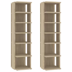 Scarpiere 2 pz Rovere sonoma 27,5x27x102 cmcod mxl 127957 - Vista aggiuntiva 2