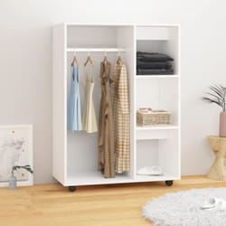 Armadio Grigio Lucido 80x40x110 cm in Truciolato colore : Bianco