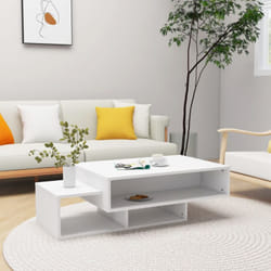 Vidaxl - Tavolino da Salotto, Tavolino da caffè Bianco 102x55x42 cm Legno Legno Multistrato
