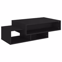 vidaXL Tavolino da Salotto Nero 105x55x32 cm in Truciolato - Vista aggiuntiva 2