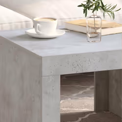 vidaXL Tavolino da Salotto Grigio Cemento 50x50x35 cm in Truciolato - Vista aggiuntiva 3