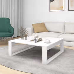 Tavolino da Salotto Bianco 100x100x35 cm in Legno Multistratocod mxl 127640 - Vista aggiuntiva 3