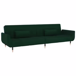 VidaXL 337584, Verde, Schiuma, Metallo, Poliestere, Legno, 2200 mm, 1000 mm, 520 mm