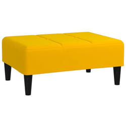 Vidaxl - Poggiapiedi Giallo 78x56x32 cm in Velluto