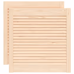 vidaXL Ante con Design a Lamelle 2 pz 61,5x59,4 cm in Legno di Pino - Vista aggiuntiva 2