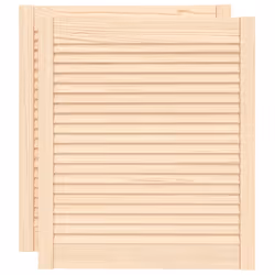 vidaXL Ante con Design a Lamelle 2 pz 69x59,4 cm in Legno di Pino - Vista aggiuntiva 2
