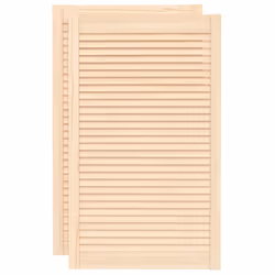 vidaXL Ante con Design a Lamelle 2 pz 99,3x59,4 cm in Legno di Pino - Vista aggiuntiva 2