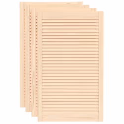 vidaXL Ante con Design a Lamelle 4 pz 99,3x59,4 cm in Legno di Pino - Vista aggiuntiva 2
