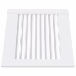 vidaXL Ante a Lamelle 2 pz Bianche 39,5x39,4 cm in Legno di Pino - Vista aggiuntiva 3