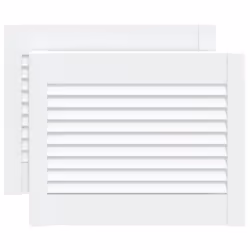 vidaXL Ante a Lamelle 2 pz Bianche 39,5x49,4 cm in Legno di Pino - Vista aggiuntiva 2