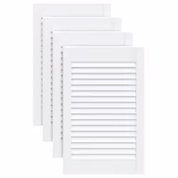 vidaXL Ante a Lamelle 4 pz Bianche 61,5x39,4 cm in Legno di Pino - Vista aggiuntiva 2