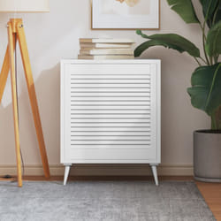 Vidaxl - Anta a Lamelle Bianca 61,5x59,4 cm in Legno di Pino 6967