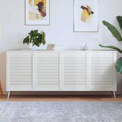 Vidaxl - Ante a Lamelle 4 pz Bianche 69x49,4 cm in Legno di Pino 3468