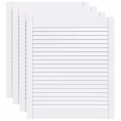 vidaXL Ante a Lamelle 4 pz Bianche 69x59,4 cm in Legno di Pino - Vista aggiuntiva 2