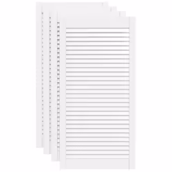 vidaXL Ante a Lamelle 4 pz Bianche 99,3x49,4 cm in Legno di Pino - Vista aggiuntiva 2