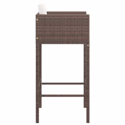 VidaXL 316656 sedia da esterno Terrazzo Seduta imbottita Rattan sintetico, Acciaio Marrone - Vista aggiuntiva 5
